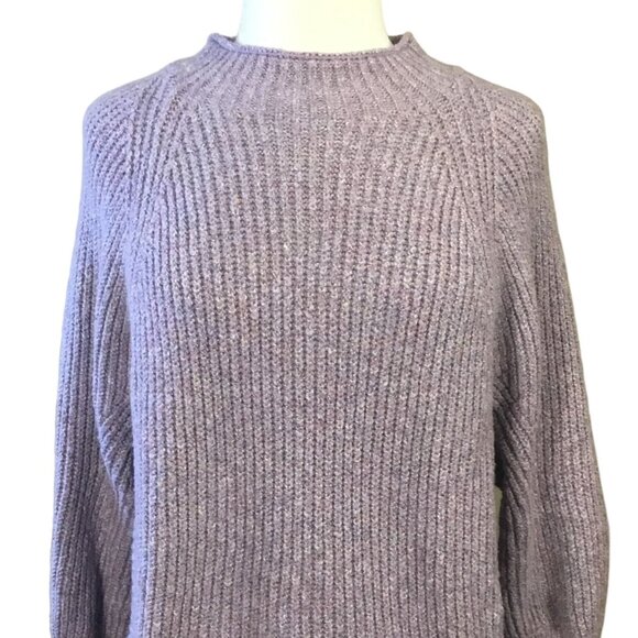 Chico's Sweaters - Chicos Lavender Marled Mock-Neck Dolman Sleeve Pullover Sweater Ladies Large